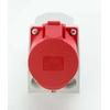 Solid pass-through socket 32A 3P+Z+N 400V IP44