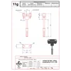 Soporte universal de protección contra rayos para aros y alambres Fi 12 L -120