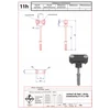 Soporte universal de protección contra rayos para aros y alambres Fi 12 L -160