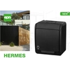 Soquete 2-krotne, montado em superfície, IP44, preto, HERMES