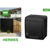 Soquete 3-krotne, montado em superfície, IP44, preto, HERMES