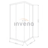 Sprchovací kút Invena Parla 80x80x180 matné sklo