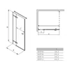 Sprchové dvere 80 cm ľavé pántové priehľadné sklo Koło Next HDSF80222003L - predaj