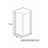 Sprchový kout Duso 80x80x195 čtvercového profilu - průhledné sklo
