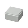 Square applied box 100x100x50mm IP56 for distribution junction ABS UV resistance without grommet smooth edges