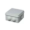 Square applied box 105x105x55mm IP55 for distribution junction ABS UV resistant with plugs