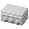 Square applied box 150x110x70mm IP55 for distribution junction ABS UV resistant with plugs