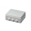 Square applied box 240x190x90mm IP55 for distribution junction ABS UV resistant with plugs