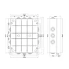 Square applied box 380x300x120mm IP55 for distribution junction ABS UV resistant with plugs