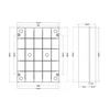 Square applied box 380x300x120mm IP56 for distribution junction ABS UV resistance without grommet smooth edges