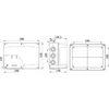 Square junction box made of deep ABS plastic 290x210x140mm IP67 IK06