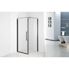 Square shower cabin Sea-Horse black CleanGLASS 80x80x199,7 BK260T08KP+ right