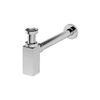 Square washbasin siphon Crudo chrome