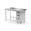 Stainless Steel Catering Table With 3 Drawers 100x60x85 Polgast 123106-3