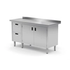 Stainless Steel Catering Table With Cabinet + 2 Drawers 140x60x85 Polgast 132146