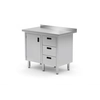 Stainless Steel Catering Table With Cabinet And Drawers 3 Polgast 136086-3