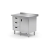 Stainless Steel Catering Table With Cabinet And Drawers 3 Polgast 136096-3