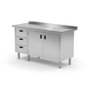 Stainless Steel Catering Table With Cabinet And Drawers 3 Polgast 137117