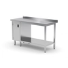 Stainless Steel Catering Table With Shelf And Cabinet 100x60x85 Polgast 126106