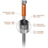 Stainless steel flexi hose for toilet MERABELL Aqua G1 / 2 ”- G1 / 2” 50cm