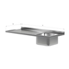 Stainless Steel Gastronomic Countertop With Sink 90x70 Polgast Bl-201097