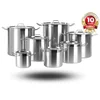 Stainless Steel Gastronomic Pot Tall With Lid 10l Ø24 Cm Hendi 832400 - 10 Years Warranty