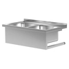 Stainless Steel Gastronomic Sink Wall-hung 2-Kom 100x60 Depth 30 Polgast 221106-Wi