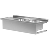 Stainless Steel Gastronomic Sink Wall-hung 2-Kom 110x70 Depth 30 Polgast 221117-Wi