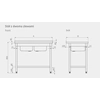 Stainless Steel Gastronomic Table With Shelf + 2 Sinks 140x60x85 Polgast 222146