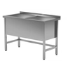 Stainless Steel Pool Gastronomic Sink 2-Kom 120x70x85/40 Polgast 206127/4