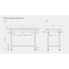 Stainless steel table with a shelf + 2 sinks 100x70x85 | Polgast