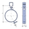 Stalen handgreep 56mm compleet, QS (Quick Stream)