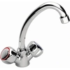 Standing standard washbasin mixer, chrome