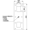 Steel mounting plate for flat roof SPM1