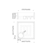 Стиропорен носач за стоманени душ корита70x70x23 квадрат