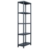 Storage shelf, black, 60x30x180cm, plastic, 125kg