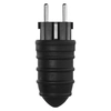 Straight rubber plug for extension cable, black
