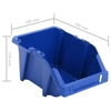 Sukraun. warehouse boxes, 50pcs., 200x300x130mm, blue sp.