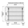 Sunfer Carport PR1CC2 | 2 Locuri de parcare | Inclusiv placa metalica