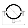 Suport unic pentru țeavă cu inserție 3/4"