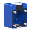 Surface-mounted box for P-Nova 1040-0 and 1050-0 sockets, blue