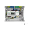 Surface-mounted, hermetic IP65 distribution board for protecting heat pumps with an electricity meter