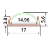 T-LED Elastīgs LED profils N13 2m Variants: Elastīgs LED profils N13 2m