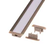 T-LED Extremidade do perfil V5B bronze angular Variante: Extremidade do perfil V5B bronze angular