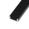 T-LED LED profiel N8C - muur zwart Variantkeuze: Profiel zonder afdekking 2m