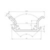 T-LED LED profiel P11-3 beloopbare hoek zilver Variant: Profiel zonder afdekking 2m