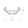 T-LED LED profiel P3-3 zilveren hoek Variant: Profiel zonder afdekking 1m