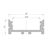 T-LED LED-profiil N11 lai Variant: profiil ilma katteta 1m