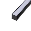 T-LED LED-Profil N12C - Wand schwarz Variante wählbar: Profil ohne Abdeckung 1m