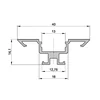 T-LED LED profile R1B - corner Choice of variant: Profile without cover 1m